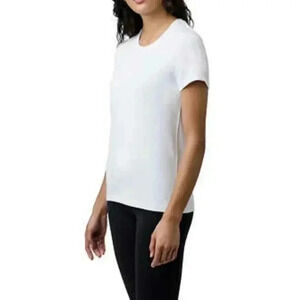 New! Tuff Athletics Active Top Large Soft White Seamless  Stretch T-shirt